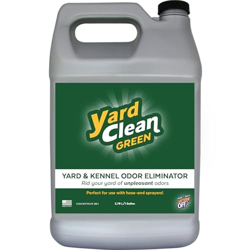 Urine OFF Yard Clean Green Yard and Kennel Odor Eliminator | Cat & Dog Odor Eliminator | Earth Friendly (1 Gallon)