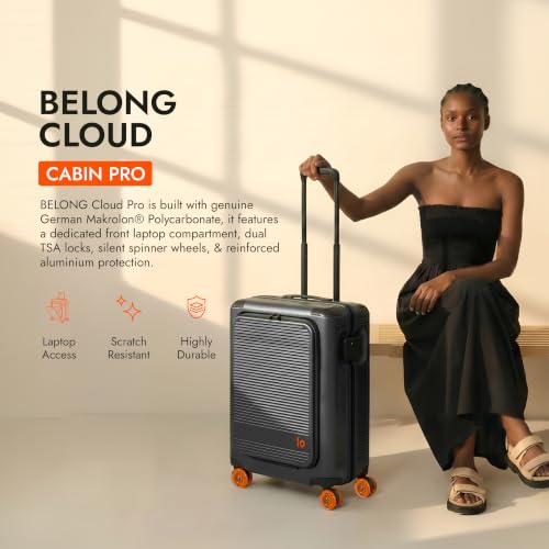 Image of Belong Cloud Pro, Carry on Laptop Luggage, 56 cm, Slate Grey