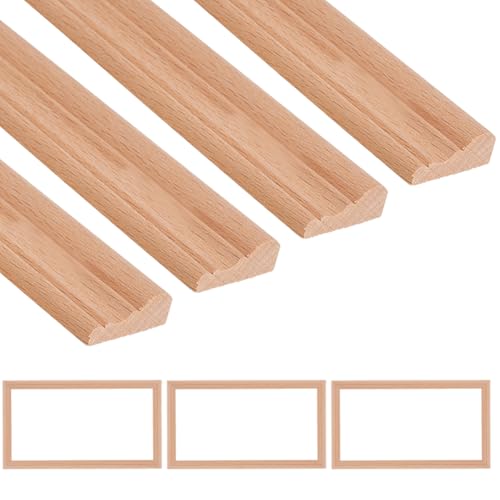 AHANDMAKER 12 molduras de madera para pared, 3D, decoración de madera de 15.75 pulgadas, para sala de estar, dormitorio, pared, mesa, armario, decoración del hogar