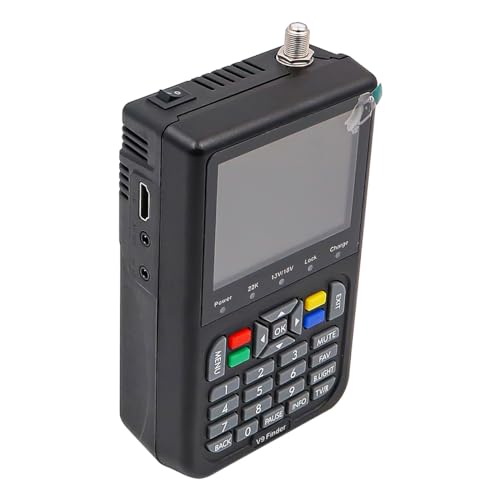 CENPEK V9 Satellite Finder Digital Finder Meter Satellitenerkennung DVB-S/S2-Signalempfänger-Decoder unterstützt H.265 mit 3,5-Zoll-LCD-Digitalanzeige