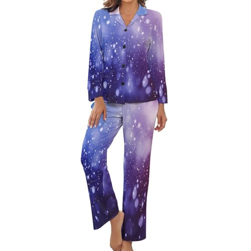 Pyjama deux pièces manches longues femme vêtement de nuit d'été d'intérieur grand confort respirant