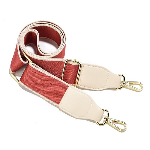 Image of Purse Strap Wide Replacement Crossbody Bag Straps, 1.5 inch Canvas Handbag Shoulder Strap, Adjustable Tote Belt(Gold Hardware