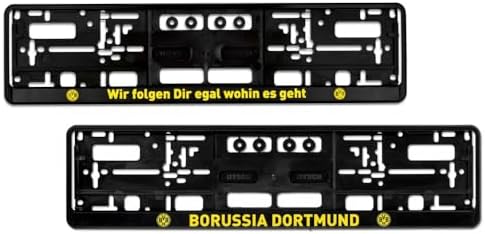 Borussia Dortmund Haargummi 2er Set - Gelbgold & Schwarzgrau Scrunchies Mit BVB Logo