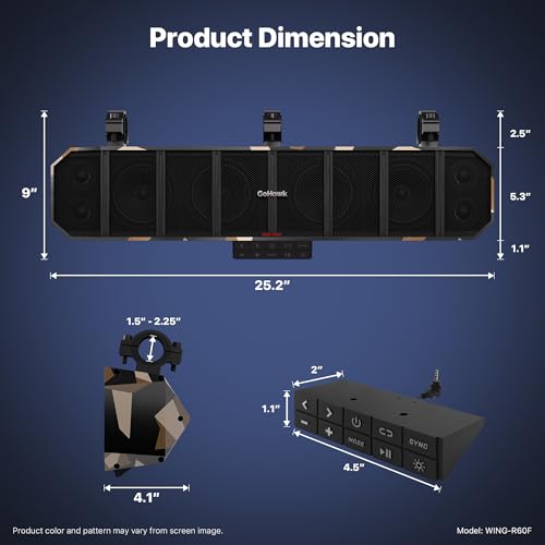 GoHawk Barras de Sonido UTV 25" 8 Parlantes con RGB miniatura 5