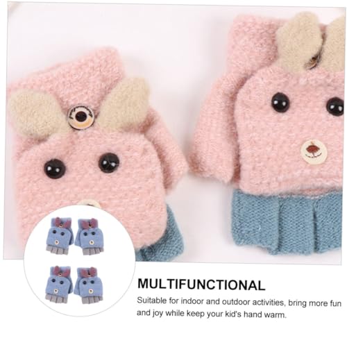 Mitaines tricotées enfants cadeau mignon hiver gants chauds garçons - 7