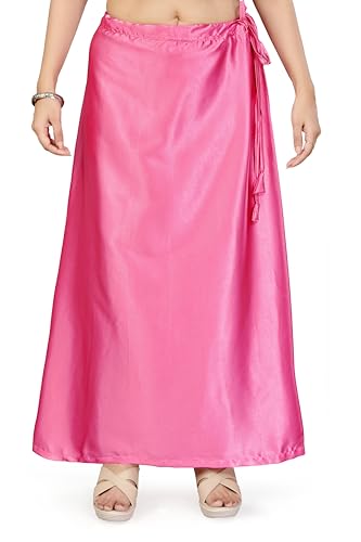 Image of Madhu Fashion Women's Satin Saree Petticoat Saree Underskirt