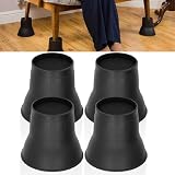 4 Pezzi rialzi per Letto Rotondi da 15 cm, rialzi per mobili Rotondi Resistenti con Cuscinetti Antiscivolo, Fino a 990 kg, per Divano Letto, scrivania, Sedia, Frigorifero