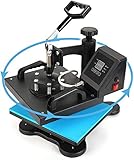 Heat Press Machine, 12x10 Inch Heat Transfer Machine, 360-degree Swing Away Digital Multifunctional...