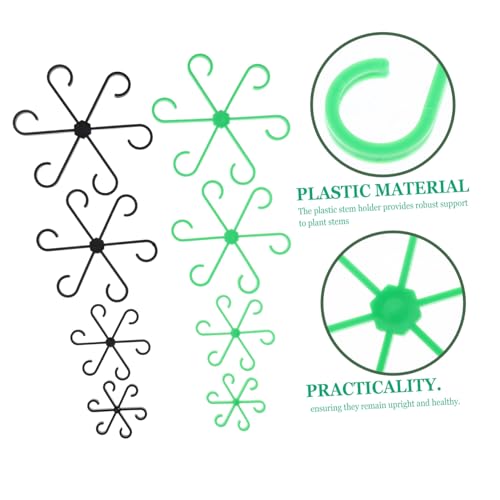 Image of BESPORTBLE Plant Support Stakes for Indoor Plants, 8Pcs Plastic Climbing Houseplant Stem Supports Reusable Plant Climbers Stem Holders Growth Accessories for Plant