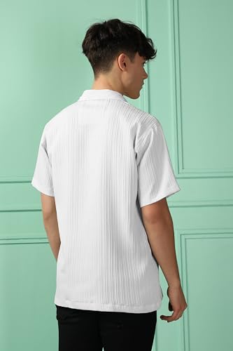 Image of Men's Striped Half Sleeve Polycotton Shirt | Casual & Formal Wear | Comfortable & Stylish