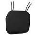 Ellington Home Non Slip Memory Foam Seat Cushion Chair Pads With Ties - 17" x 16" - Set of 2 - Black