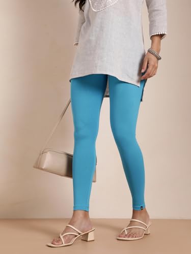 Image of TWIN BIRDS Super Stretchable Cotton Elasthane Fabric Ankle Length Leggings for Women