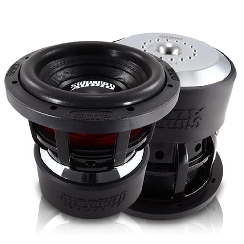 Sundown Audio X v.4 8' Dual 2 Ohm Subwoofer – 1000W RMS, Triple Stacked Magnet, 3' VC, Mega-Roll v.2 Surround, High Excursion 19mm Xmax, Deep Bass Optimized for Small Ported Boxes