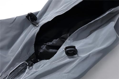 Generic Men Night Reflective Jackets Double Fabric Windbreaker Hooded Jacket Hip Hop Dancer Singer Waterproof Zipper Coats3