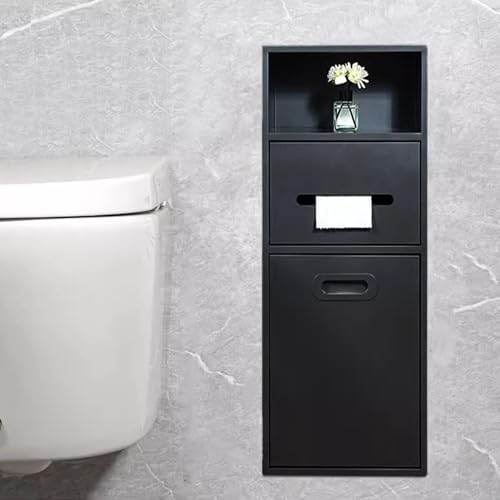 Niche de douche inox avec poubelle intégrée et étagère de rangement