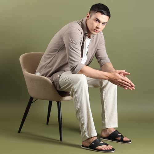Image of YOHO Snugly Ethnic Orthopedic Slippers for Men | Diabetic Blood Circulation | Toe Ring Slip-On | Stylish Lightweight Flip Flops with Footpharma Footbed | Anti-Skid Chappals for Everyday