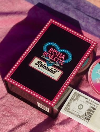 Caresha Please-Resha Roulette Drinking Game Reloaded, Fun Card Games, 21+ Drinking Game Set with Spinner, Dare Cards, and Play Money, Adult Party Game for Game Nights, Birthdays, and Gathering