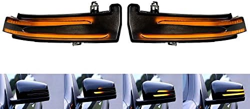 LED Smoked Side Mirror Sequential Dynamic Turn Signal Light Mercedes W204 W212 C117