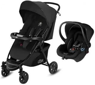 Carrinho de Bebê com Bebê Conforto preto - Cbx Woya, CBX, Preto, pacote de 2