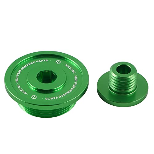 Nicecnc Green Engine Cover Cap Plug And Foot Pegs Foot Pedals Pads Footrest Compatible With Kawasaki Klr 650 2008-2023 2022 2021 2020 2019 2018 2017 2016 2015 2014 2013 2012 2011 2010 2009 2008 #TOP1