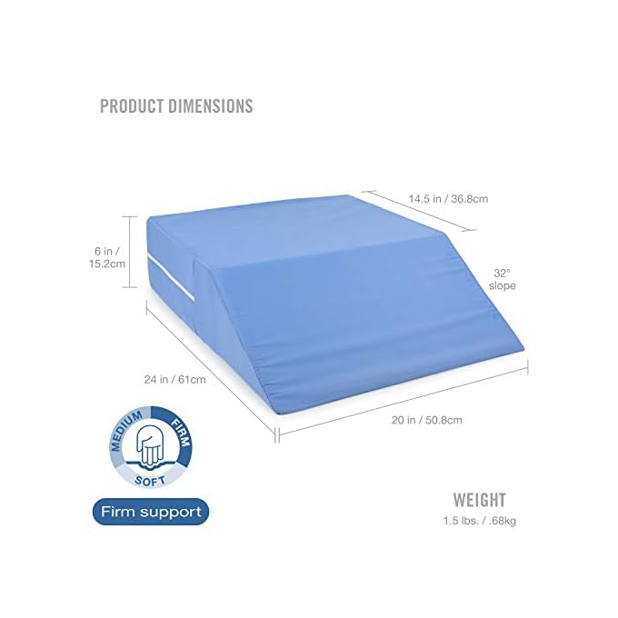 DMI Bed Wedge Ortho Pillow for Leg Elevation, Sciatica, Pregnancy, Back