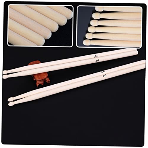Baquetas de madera para batería 2 pares beige 41 cm miniatura 5