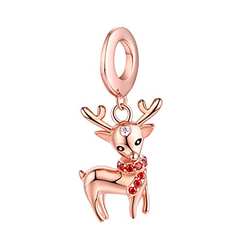 Vintage Flower Deer Elk Head Bead 