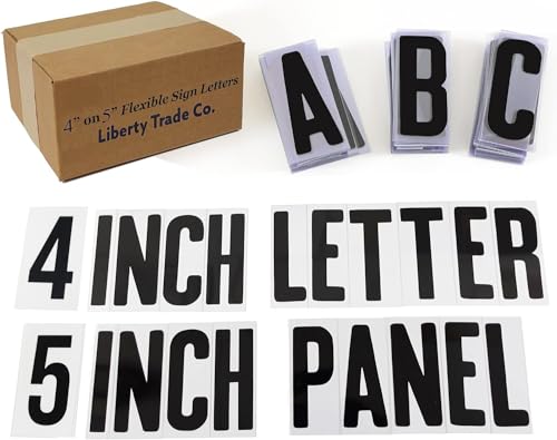 132 Letter Packs for XL Letterboard - 4" Black Characters on 5" Cards