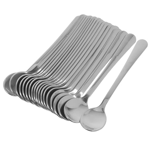 TOPPERFUN 20 Cucchiaini da Caffè Espresso in Acciaio Inox 304 Mini da 75 CM Cucchiaio Dosatore Multiuso per Spezie Dessert e Miscelazione Bevande Set per Uso Domestico e Professionale