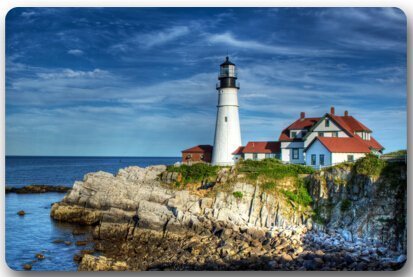 Mugod Phare de la Plage Grande Paillasson Dos en néoprène antidérapant extérieur d'intérieur de Salle de Bain Décor de Cuisine Tapis Tapis Welcome Paillasson Cover