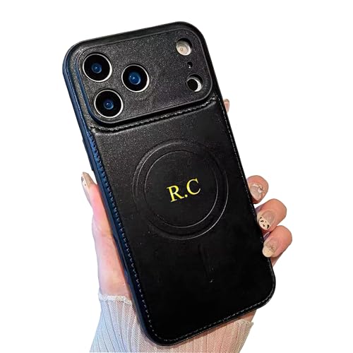 Coque iPhone 15 Pro Max cuir magnétique antichoc personnalisable
