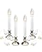 Daily Timer Window Candle 8/16 Heavy Brush Nickel Base, New Heavy Base Version, UL Listed, 4 Pack with 2 Extra Replacement Bulbs(Brush Nickel, 4)