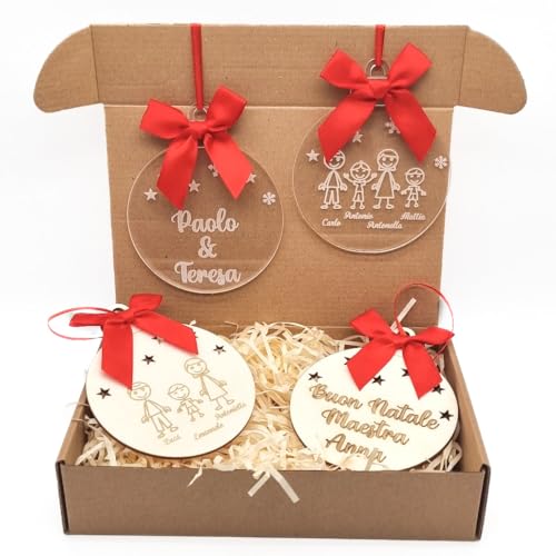 Riva Pallina di Natale Personalizzata in Legno o Plexiglass -