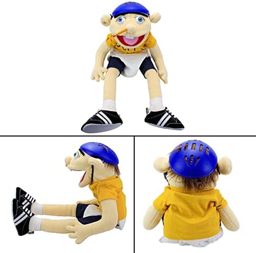 Jeffy Puppet Plush Toy Doll, Mischievous Funny Puppets Toy with Working Mouth, 60cm Soft Hand Puppet for Birthday Halloween Christmas Party Teaching Preschool