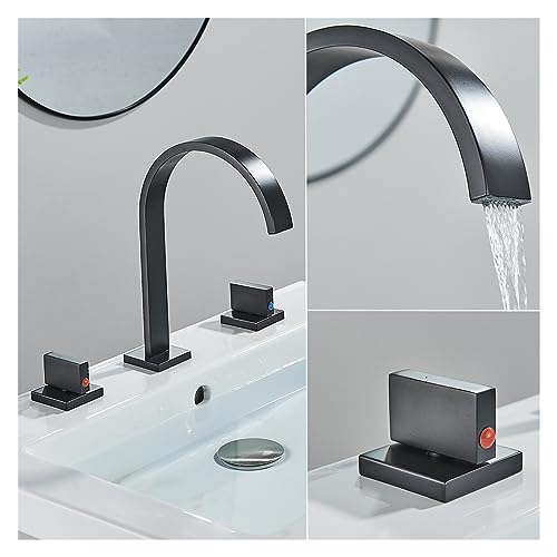 Robinet de lavabo anti-éclaboussures mélangeur trois pièces - 6