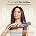 Quico Air Straightener, Ionic Wet to Dry Hair Straightener with High-Speed Airflow, 5 Temps & Dual Voltage 2-in-1 Flat Iron and Hair Blow Dryer Straightener, No Heat Damage, No Hot Plates, Black Grey