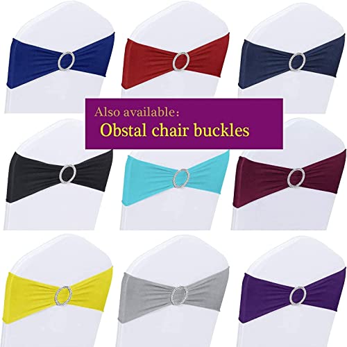 Obstal 100Pcs Black Spandex Dining Room Chair Covers For Living Room - Universal Stretch Chair Slipcovers Protector For Wedding, Banquet, And Party(100Pcs, Black) #TOP6