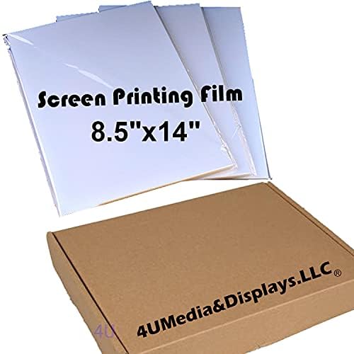 8.5“x14" 200 SHEETS Waterproof Inkjet Transparency Film for Silk Screen Printing (8.5"x14")
