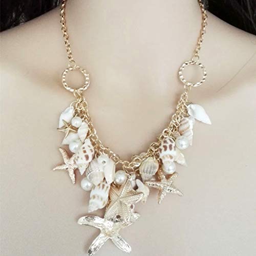 ☀ Dergo ☀ Jewelry Bracelet Women Seashell Pearl Pendant Necklace Ocean Beach Jewellery Long Chain Accessory #TOP1