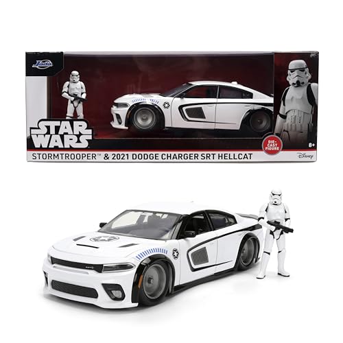 Jada Star Wars Stormtrooper 2021 Dodge Charger SRT 1:24 miniatura 1
