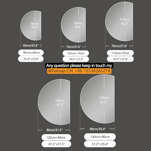Miroir LED intelligent pour salle de bain à intensité variable unique - 4