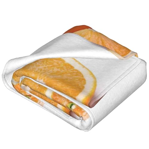Couverture polaire douce chaude orange jeté de lit flanelle