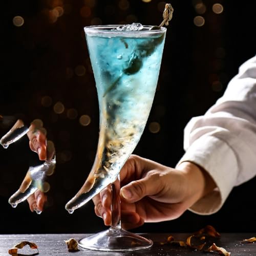 Image of Melbify Horn Shaped Beer Glasses | Set of 6 | 350 ml | Curved Beer Glass | Large | Big | Unique| Exclusive| Horn Beer Glass Super Tall