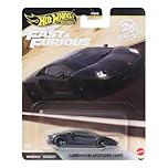 Hot Wheels Premium cars, inspired on Fast & Furious franchise, Lamborghini Aventador Coupe, 1:64 Scale Die-Cast Car with Real Riders Tires, Collector Model, Gift for Father’s Day, JHW77