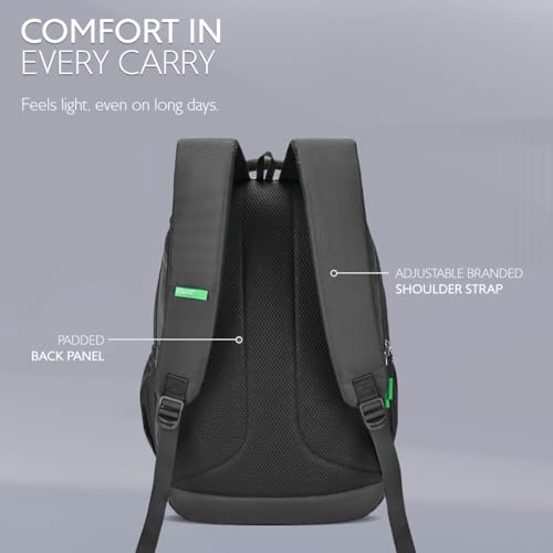 Image of United Colors of Benetton Unisex High-School Backpack METEORITE | Printed Daypack with 3 Compartments, Airmesh Padding | Backpack for School Girls and Boys | 33L Capacity