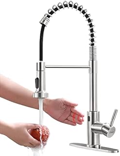 GIMILI Touchless Kitchen Faucet with Pull Down Sprayer Motion Sensor Smart Activated Hands Free Single Handle Spring Brushed Nickel Kitchen Sink Faucet