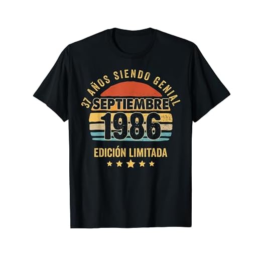 37 Años Cumpleaños Regalo Septiembre 1986 Septiembre 37 Años Camiseta