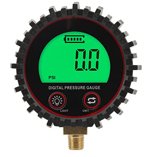 Medidor de Presión Digital Inflador de Neumáticos Medidor de Presión Digital 3‑255PSI con Pantalla LCD DC3.1V Rosca de 10 Mm Accesorios para Vehículos