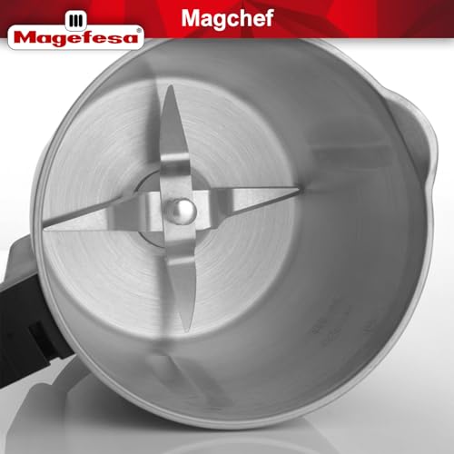 Magefesa Magchef - Robot de Cocina Multifunción Negro, 3.3L, 23 Funciones, Incluye Recetario, Espátula, Batidor, Protector de Cuchillas, Vaso Medidor - imagen 6