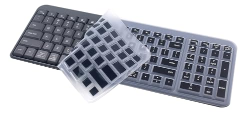 Protector de teclas de silicona para Logitech K250 y MK250 miniatura 2